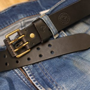 Werkgürtel Schwarz Messing