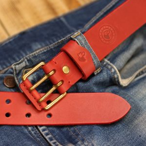 Werkgürtel Rot Messing